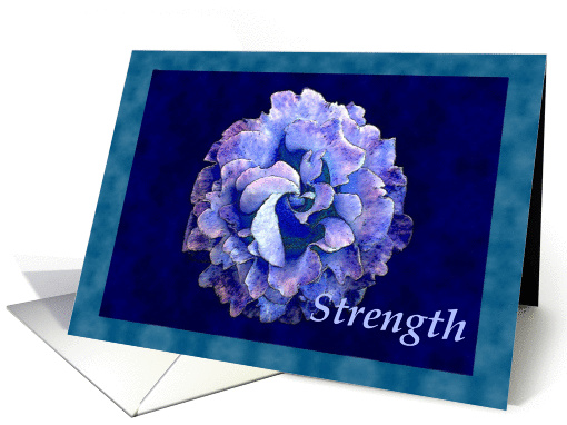 Strength with watercolor rose card (310285)