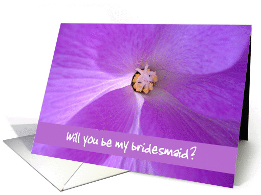 Wiill You be my Bridesmaid with Purple Flower card (324027)