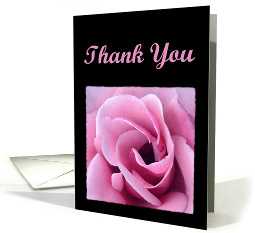 Thank You with Pink Rose card (342429)