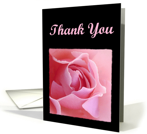 Thank You with Rose Covered Gift Box card (342453)