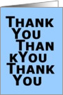 Big Thanks Card in Blue and Black card