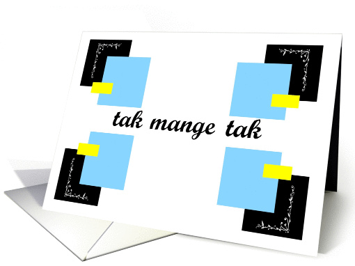 tak mange tak -Thank you in Danish card (366208)