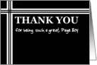 Thank You - Page Boy card