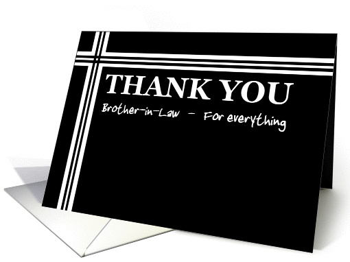 WEDDING Thank You - Brother-in-Law card (375845)