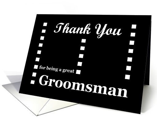WEDDING Thank You - Groomsman card (375871)