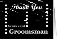 WEDDING Thank You - Groomsman card