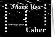 WEDDING Thank You - Usher card