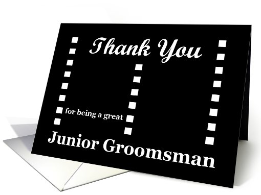WEDDING Thank You - Junior Groomsman card (375962)