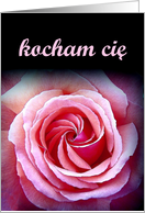 kocham cie - I love you - Polish card