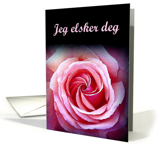 Jeg elsker deg - I love you - Norwegian card (384787)