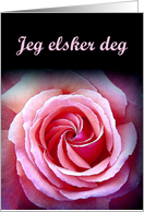 Jeg elsker deg - I love you - Norwegian card