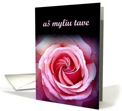 a myliu tave - Love you - Lithuanian card (384909)