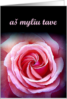 a myliu tave - Love you - Lithuanian card