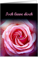 Isch liewe disch - I Love you - German card