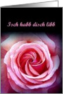 Isch habb disch libb - I Love you - German card