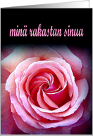 min rakastan sinua - I Love you - Finnish card