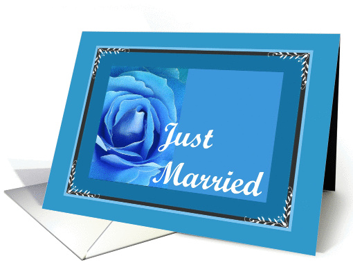 Just Married  -  Blue Rose card (385457)