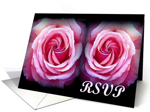 RSVP - Pink Roses card (391939)