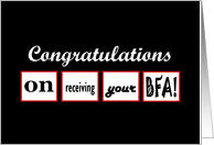 BFA Graduate - Congratulations card