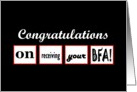 BFA Graduate - Congratulations card