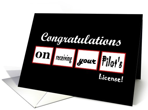 Congratulations - Pilot's License card (400457)