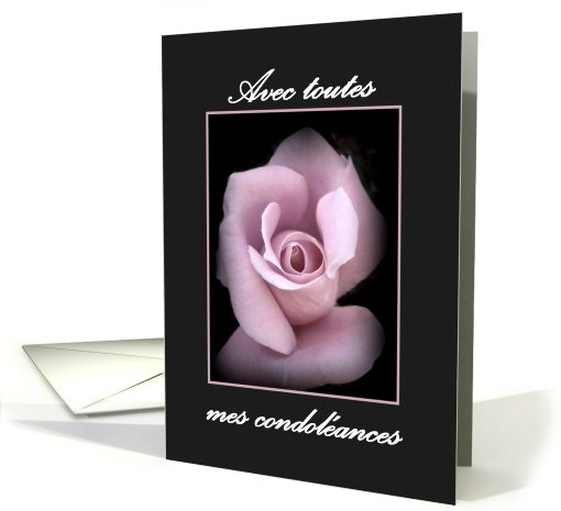 Mes Condoleances - Sympathy - FRENCH card (402641)