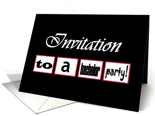 Invitation - BACHELOR Party card (404205)