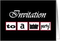 Invitation - BACHELOR Party card