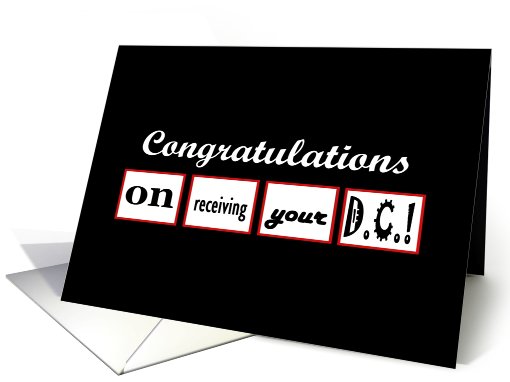Congratulations - DC Degree card (404219)