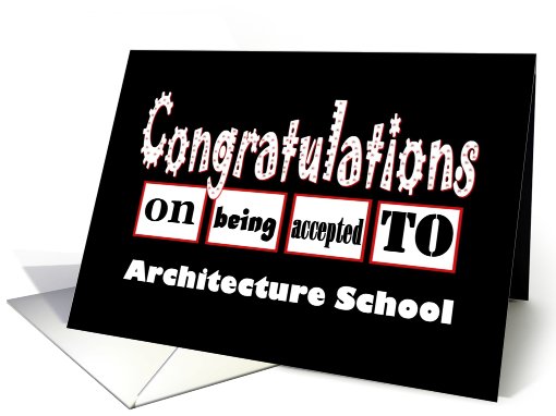 Architecture School - Congratulations - FUNNY card (413210)