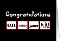 MD Graduate - Congratulations card