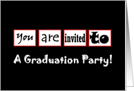 Graduation Party Invitation card