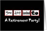 Retirement Party Invitation card