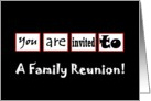 Family Reunion Invitation card