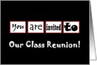 Class Reunion Invitation card