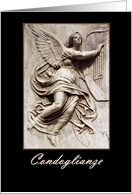 Condoglianze - In Sympathy - Angel with Harp card
