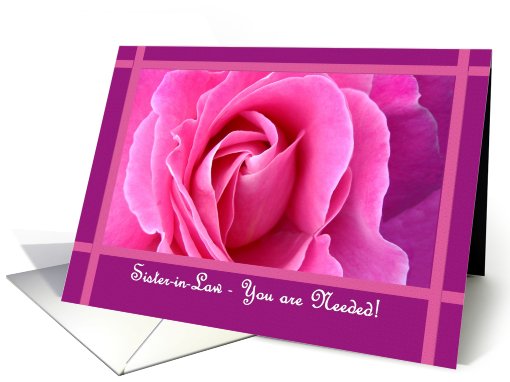 SISTER-IN-LAW Be My Bridesmaid with Pink Rose card (478517)