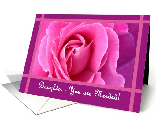 DAUGHTER  Be My Bridesmaid with Pink Rose card (478523)