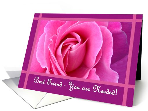 BEST FRIEND Be My Bridesmaid with Pink Rose card (478529)