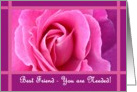 BEST FRIEND Be My Bridesmaid with Pink Rose card