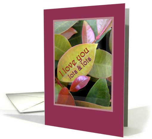 I Love You With Colorful Leaves card (483900)