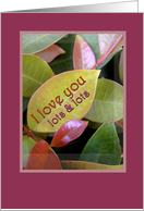I Love You With Colorful Leaves card