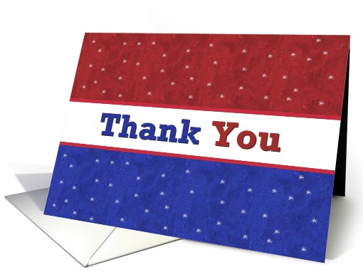 THANK YOU - Red White and Blue card (505392)