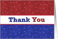 THANK YOU - Red White and Blue card