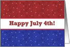 JULY 4th - Red White and Blue Stars card