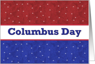 COLUMBUS DAY - Red, White and Blue Stars card