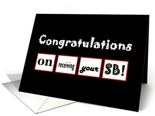 Congratulations on Receiving your SB card (633946)