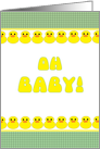 Baby Shower Invitation Oh Baby! Cute Yellow Duckies in a Row card