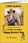 National Doctors’ Day Thank You Stick Kids Photo Card Custom Text card