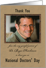 Grateful Patient National Doctors’ Day Thank You Brown Wood Photo Card